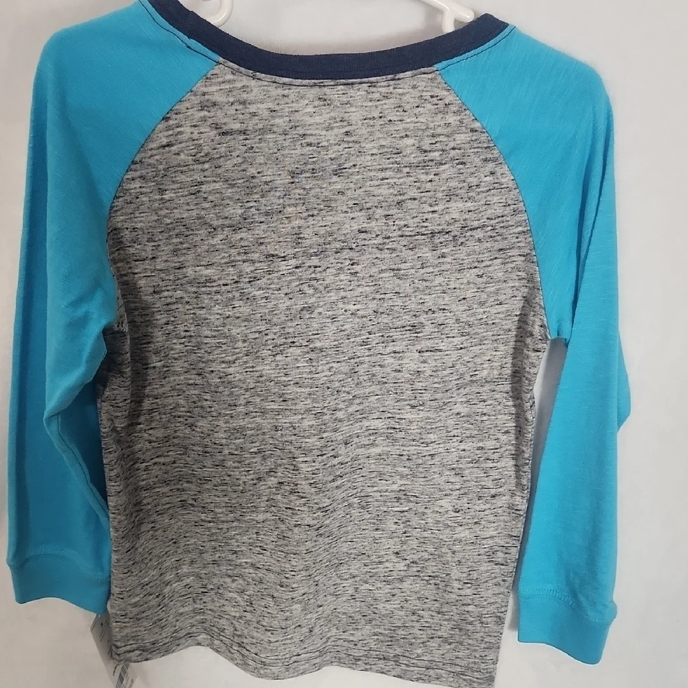 Carter's Blue and Gray 'Mr. Independent' Kids Shirt Size 3T